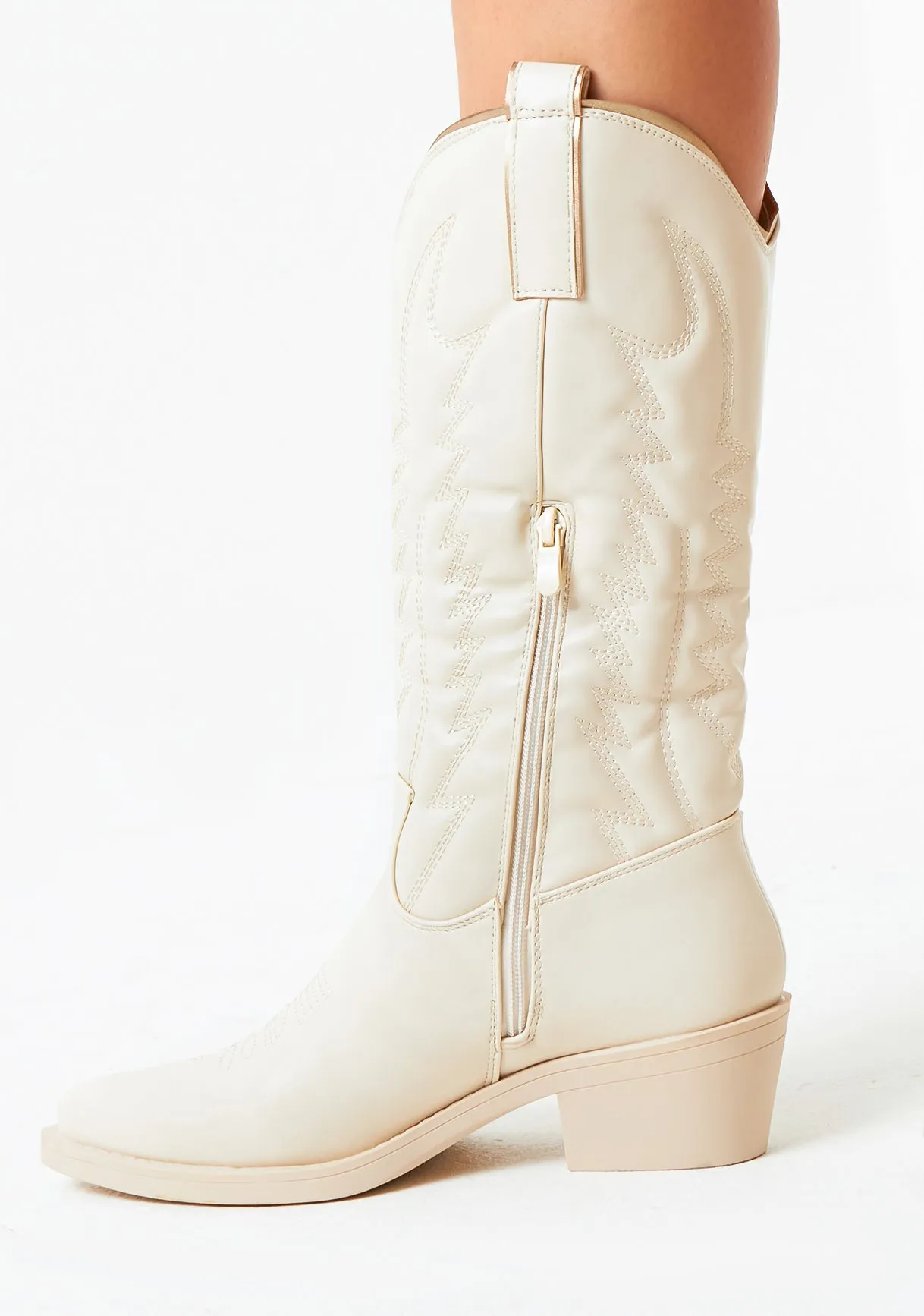 Bethanie Beige Cowboy Boots