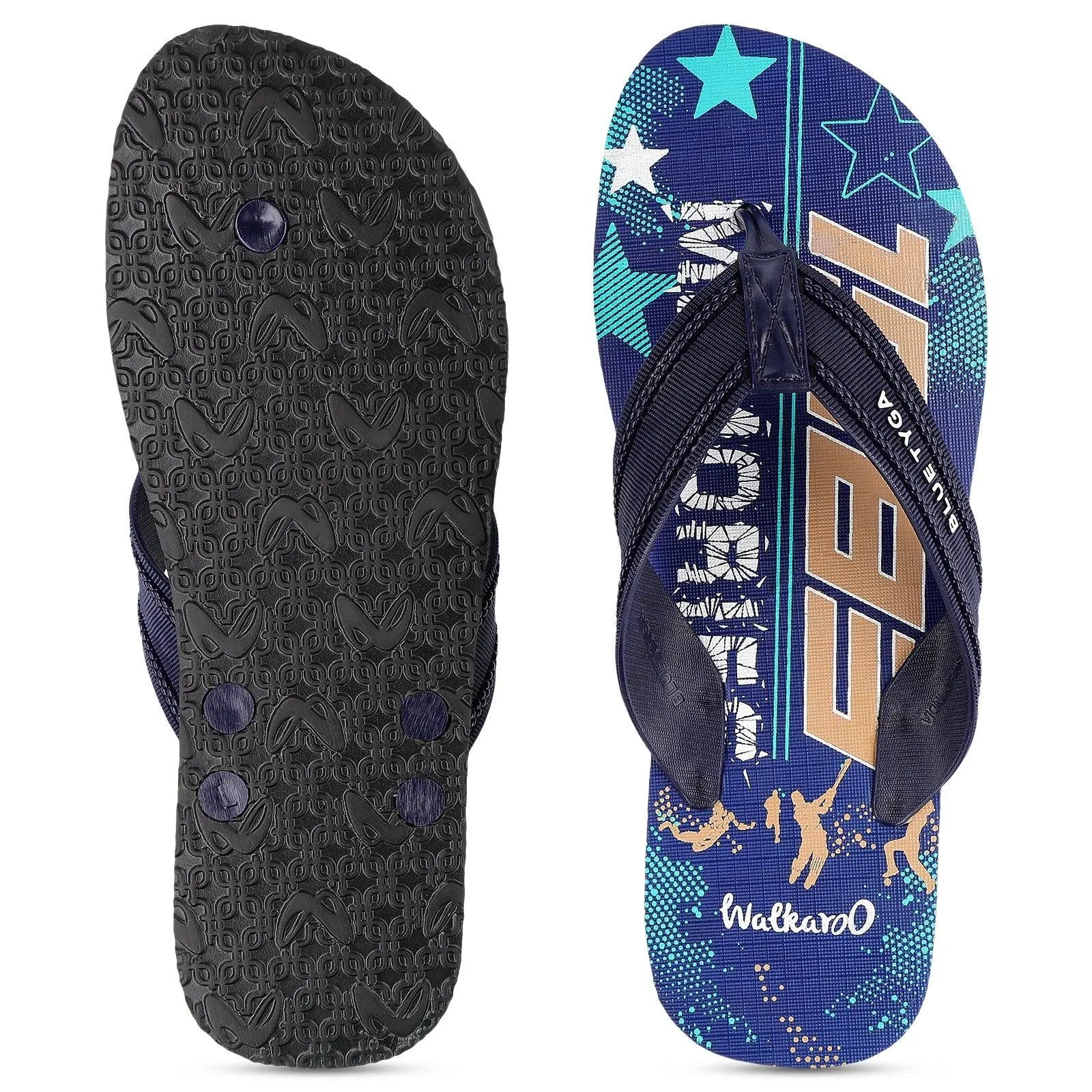 Blue Tyga Boys Flip Flop Thong  - HG167 Navy Blue Black