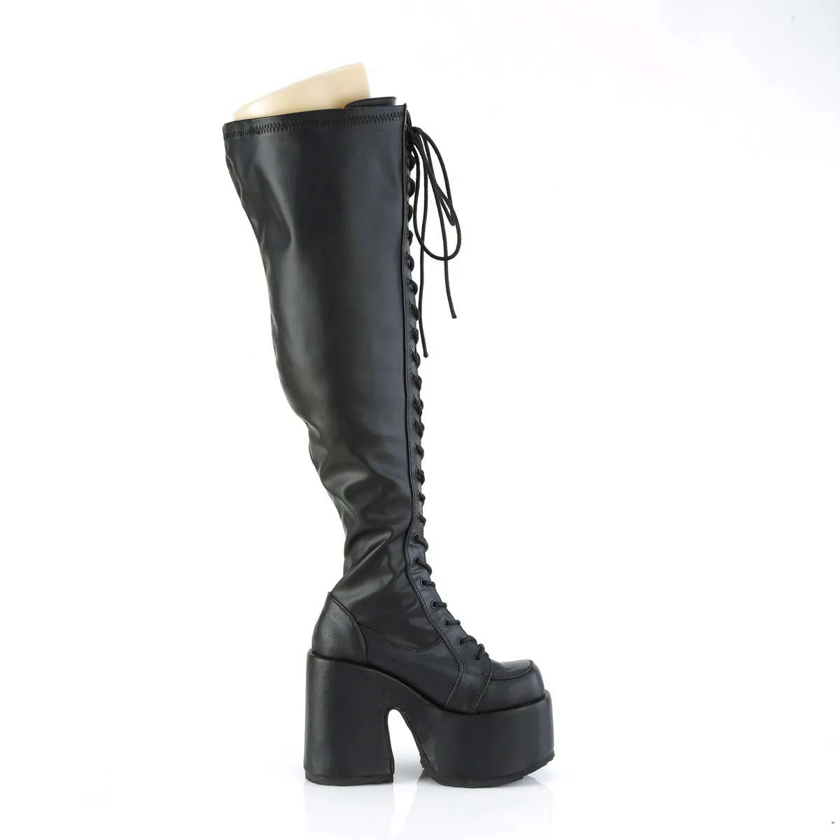 CAMEL-300WC Demoniacult Alternative Footwear Women's Over-the-Knee Boots