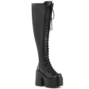 CAMEL-300WC Demoniacult Alternative Footwear Women's Over-the-Knee Boots