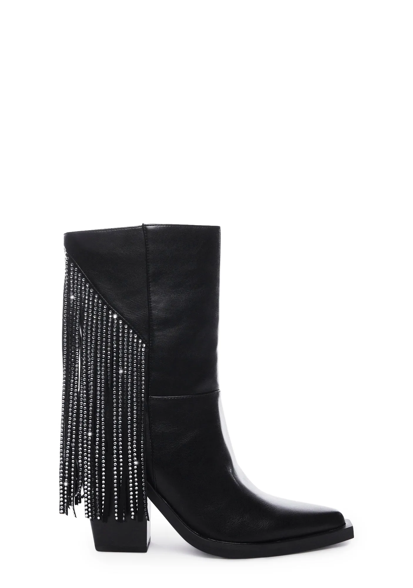 Dalton-11 Fringe Boots - Black