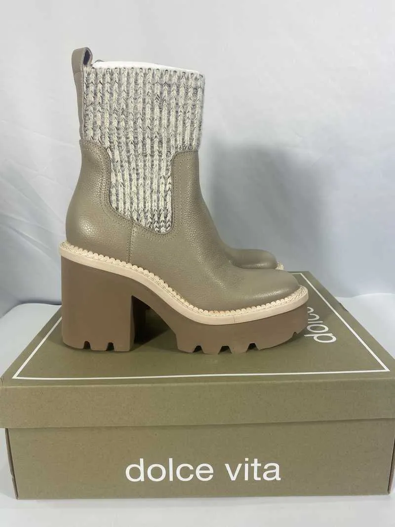 DRAGO BOOTS TAUPE LEATHER - re:vita