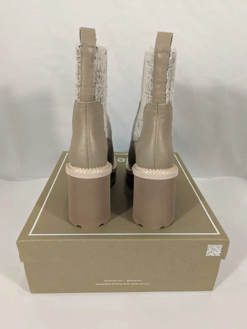 DRAGO BOOTS TAUPE LEATHER - re:vita