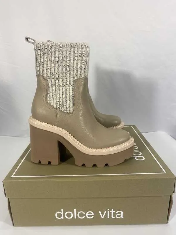 DRAGO BOOTS TAUPE LEATHER - re:vita