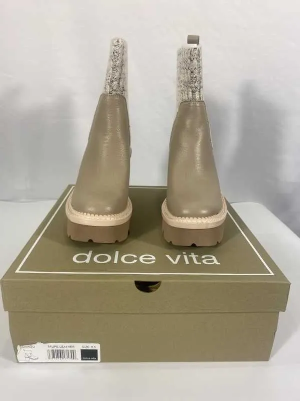 DRAGO BOOTS TAUPE LEATHER - re:vita