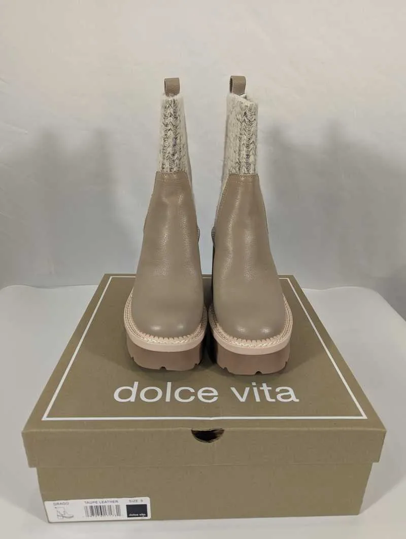 DRAGO BOOTS TAUPE LEATHER - re:vita