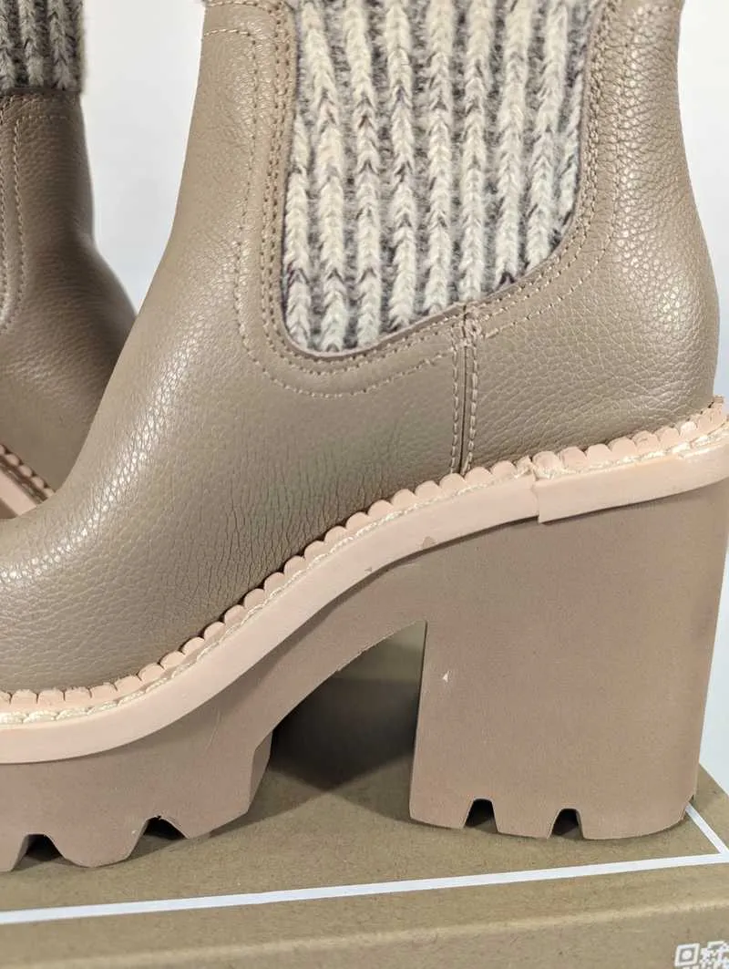 DRAGO BOOTS TAUPE LEATHER - re:vita
