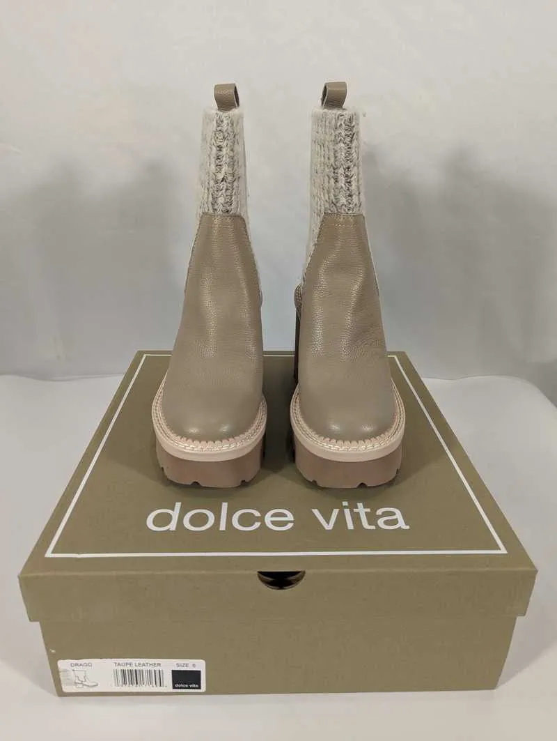 DRAGO BOOTS TAUPE LEATHER - re:vita
