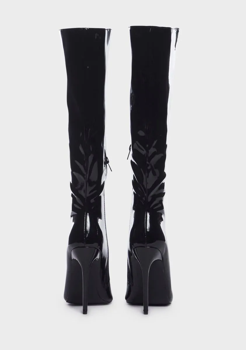 Horizon Patent Knee High Boots