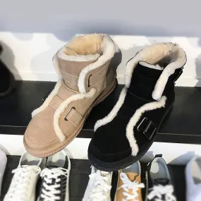 LUXE SEVEN DESIGN COLD WEATHER LINED ANKLE BOOTS