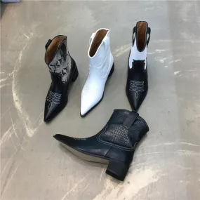 LUXE SEVEN DESIGN WESTERN PULL ON COWBOY BOOTS