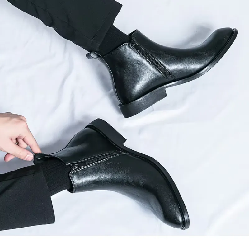 Men's Classic Lace Up Chelsea Boots with Zipper | For Everyday Wear
