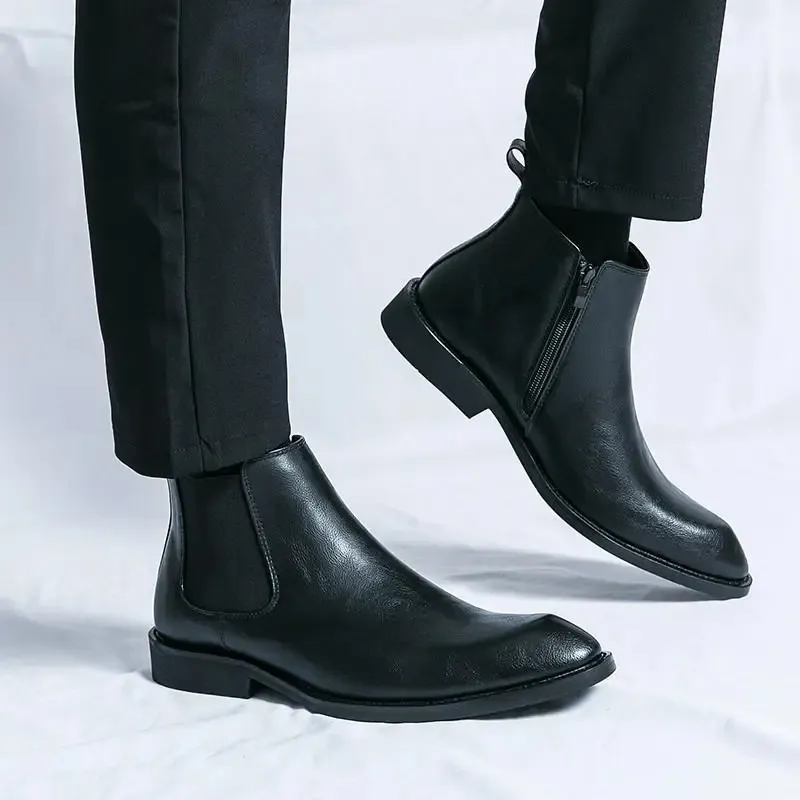 Men's Classic Lace Up Chelsea Boots with Zipper | For Everyday Wear