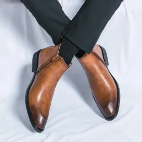 Men's Classic Lace Up Chelsea Boots with Zipper | For Everyday Wear