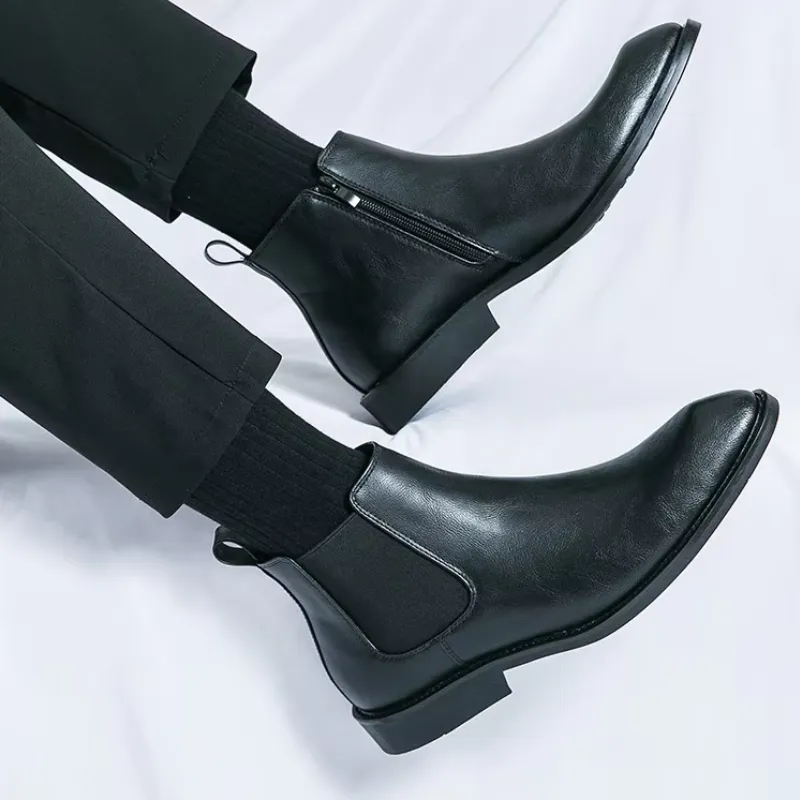 Men's Classic Lace Up Chelsea Boots with Zipper | For Everyday Wear