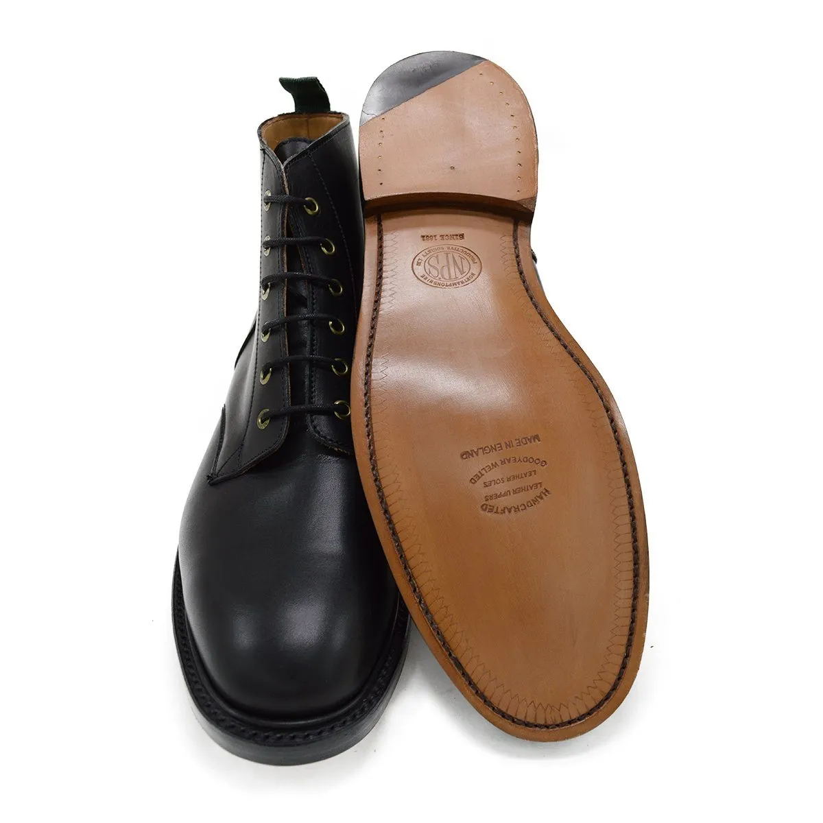 Classic Black Derby Boots with Double Leather Sole by NPS GLADSTONE