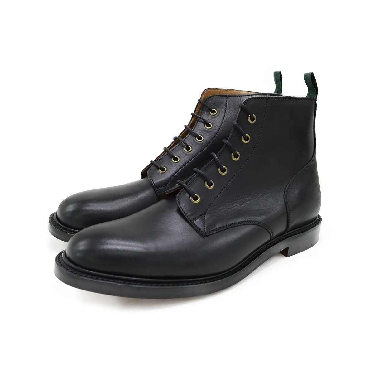 Classic Black Derby Boots with Double Leather Sole by NPS GLADSTONE