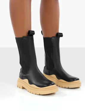 Oakley Black and Butter Chunky Sole Ankle Boots