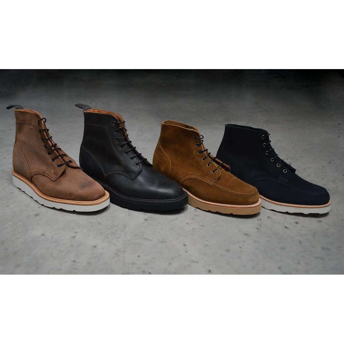 Curtis Derby Boot by Sanders in Snuff Waxy Finish - High Quality and Durable