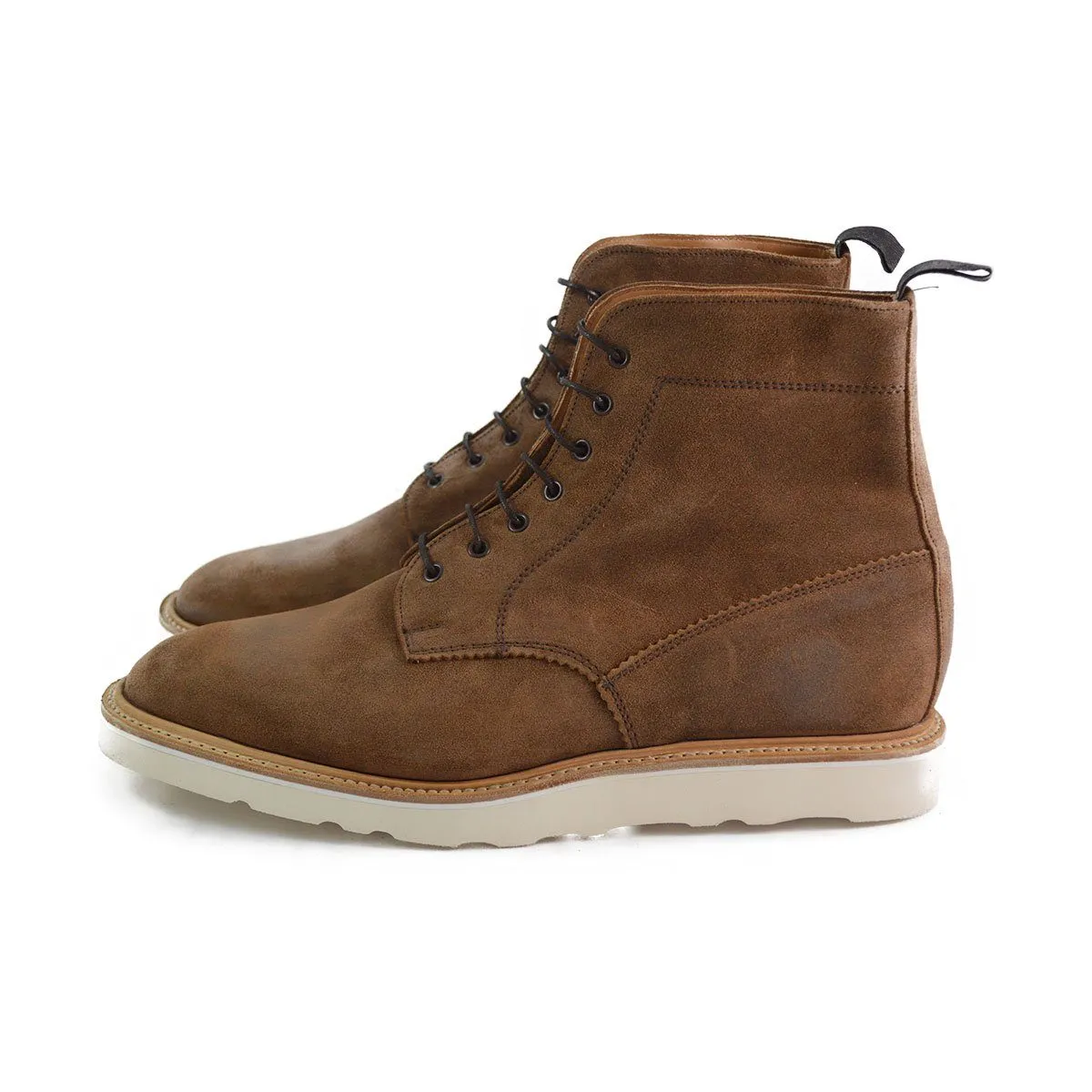 Curtis Derby Boot by Sanders in Snuff Waxy Finish - High Quality and Durable
