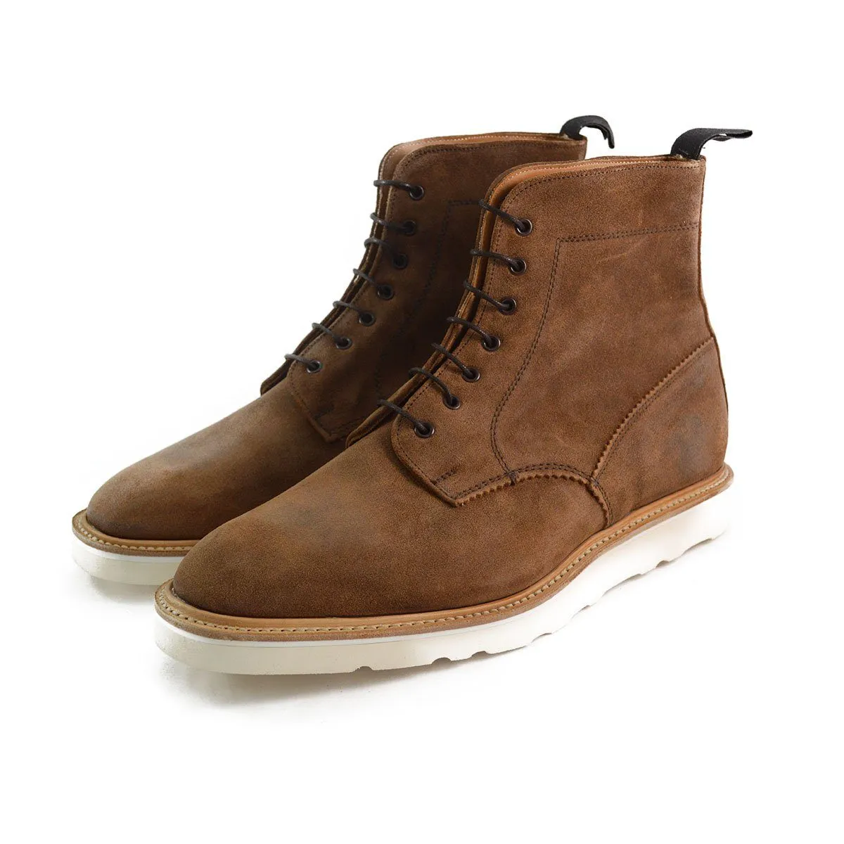 Curtis Derby Boot by Sanders in Snuff Waxy Finish - High Quality and Durable