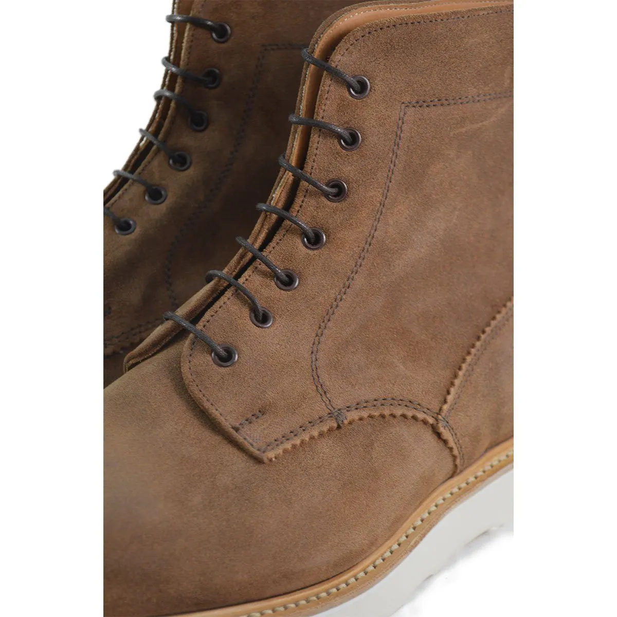 Curtis Derby Boot by Sanders in Snuff Waxy Finish - High Quality and Durable