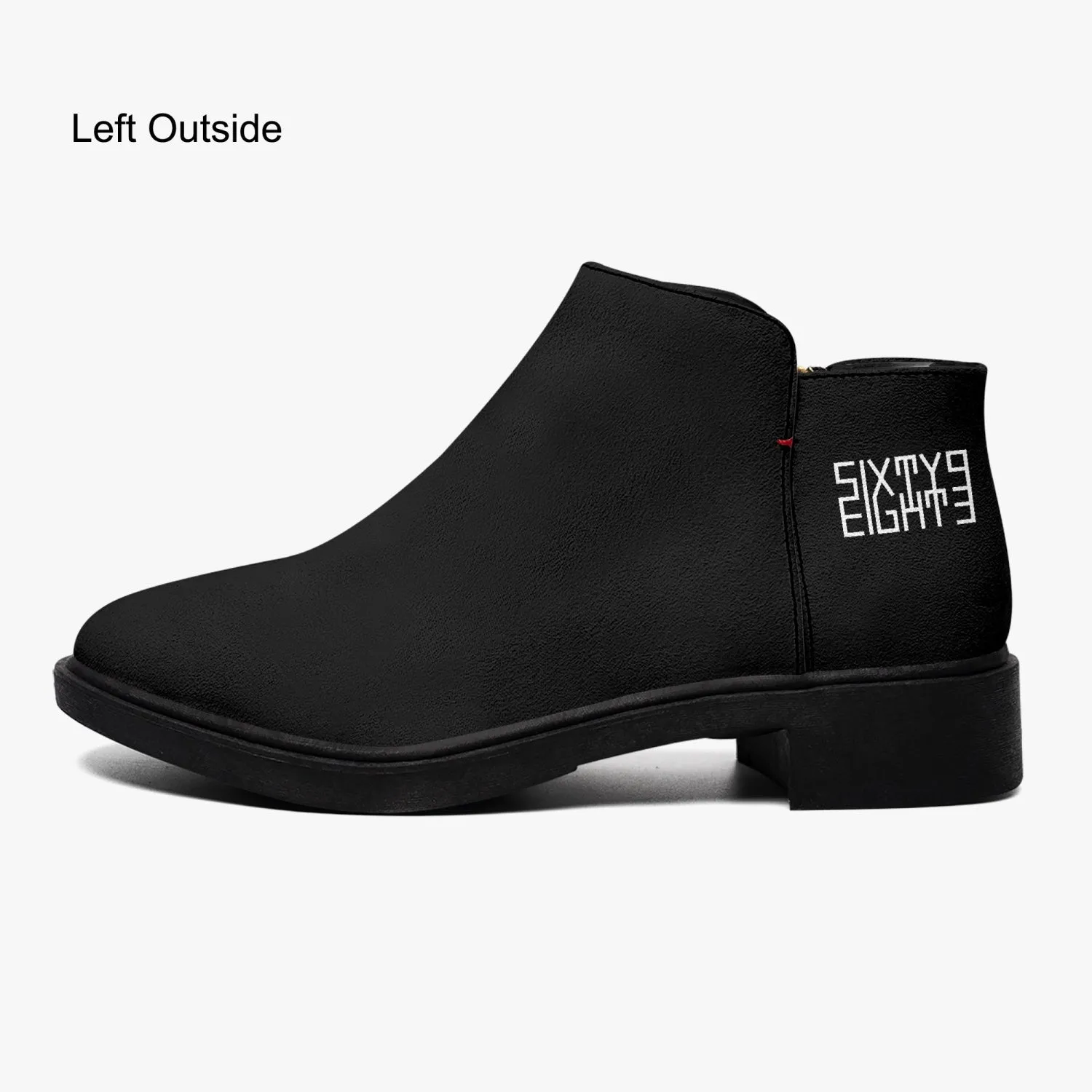 Sixty Eight 93 Logo White Black Suede Zipper Boots
