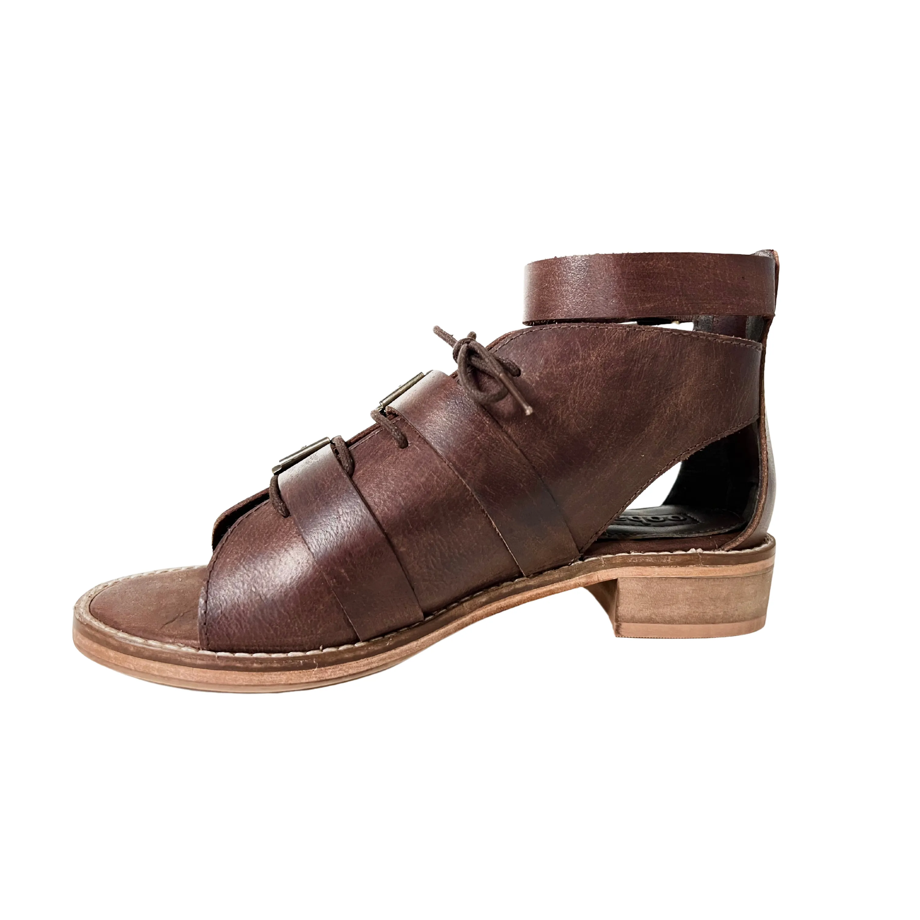 Sunchaser Brown Block Heel Sandal