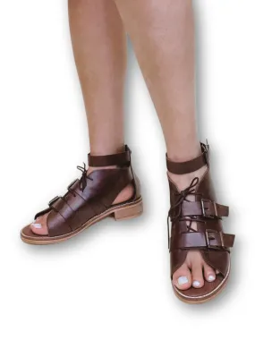Sunchaser Brown Block Heel Sandal