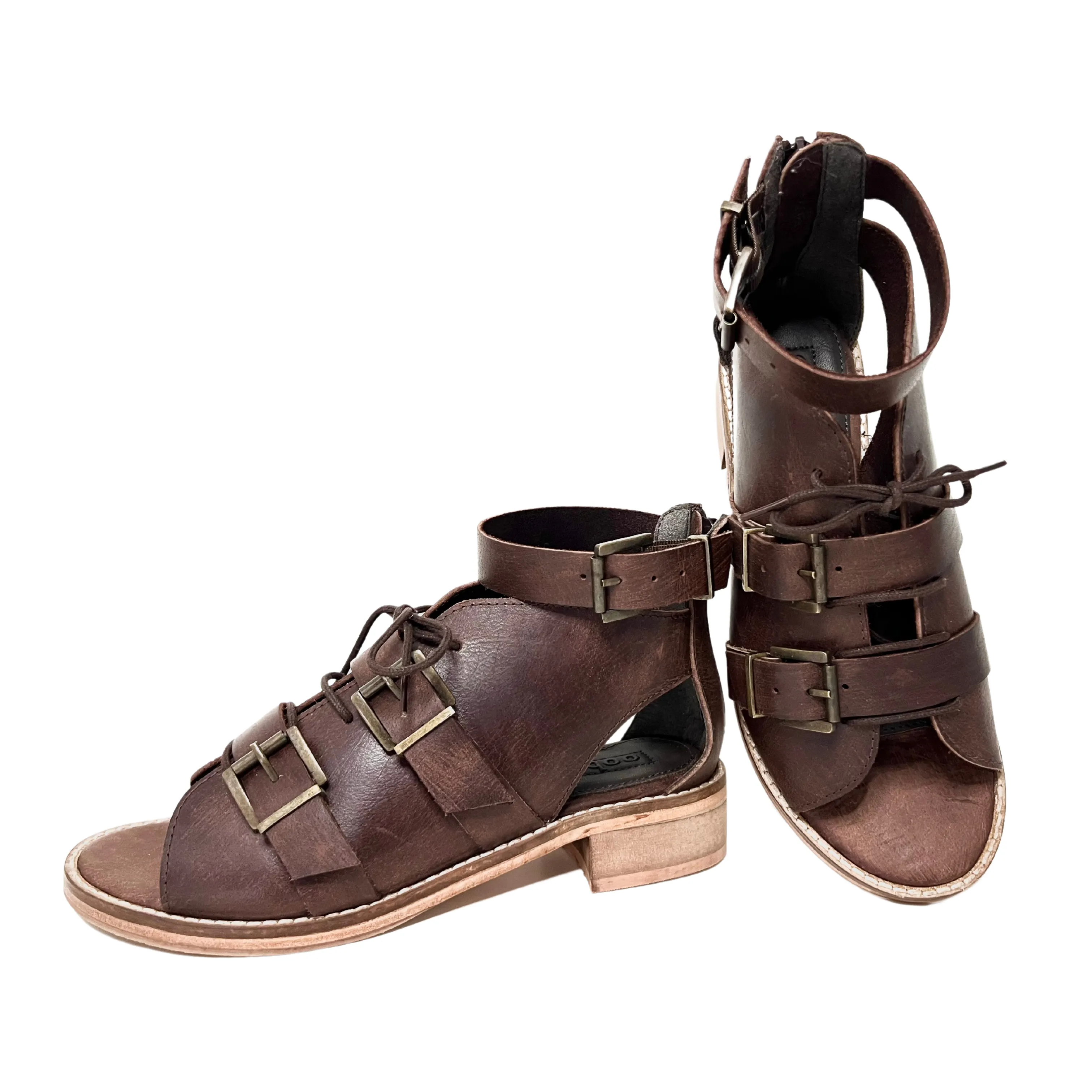 Sunchaser Brown Block Heel Sandal