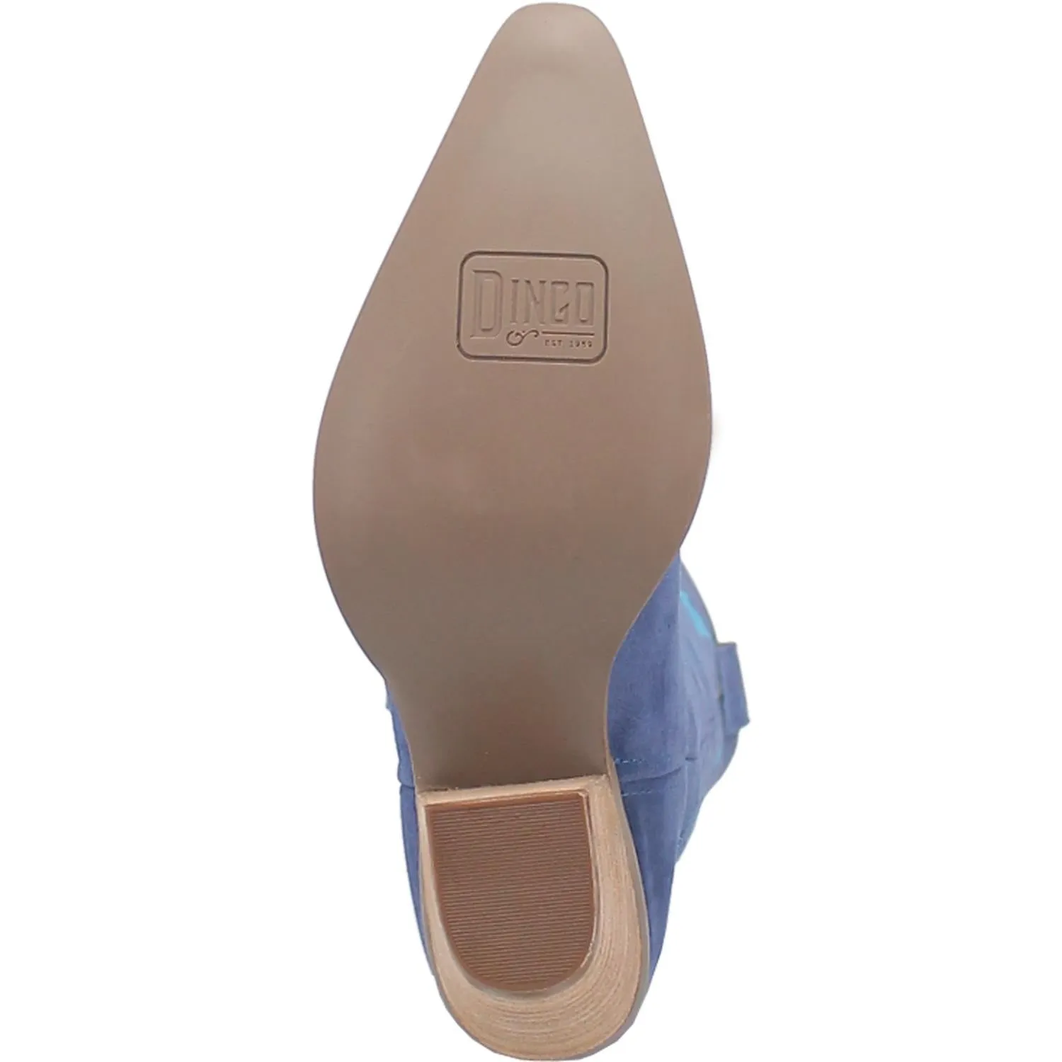 Thunder Road Blue Suede Lightning Bolt Leather Boots (DS)